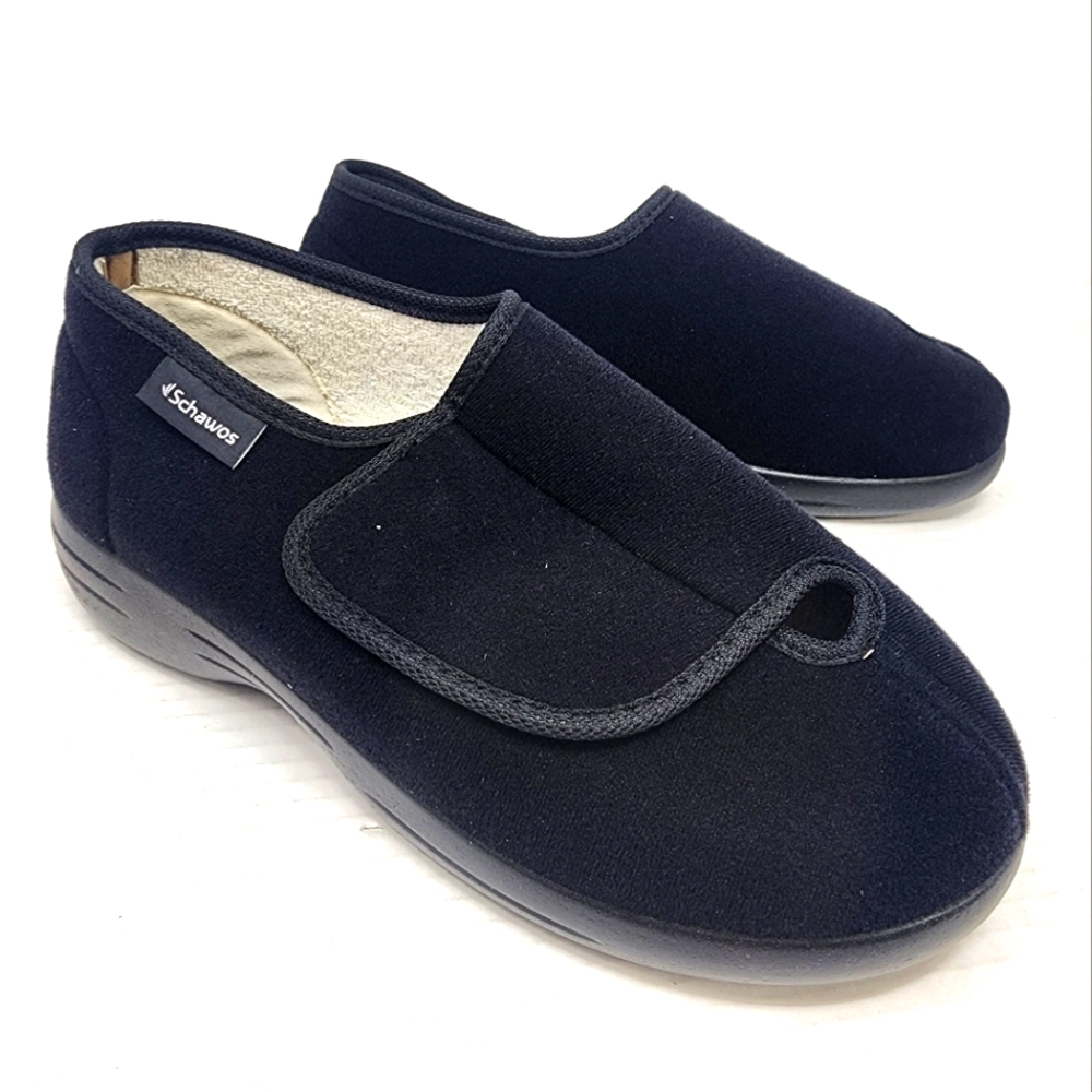 Schawos New Bkack Comfort Shoes Slip‎ Resistant Diabetic, Senior Shoes Womens 9